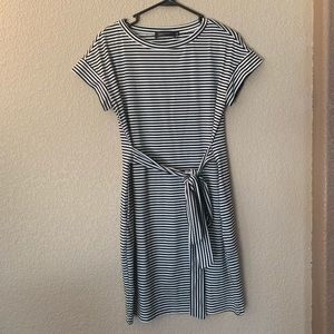 Striped short sleeved dress